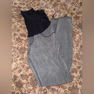 Indigo Blue Black Maternity Jeans